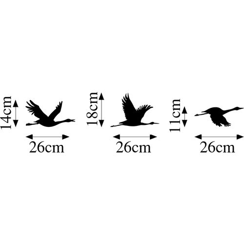 Wallity Metalna zidna dekoracija, Migrant Birds - 302 slika 6