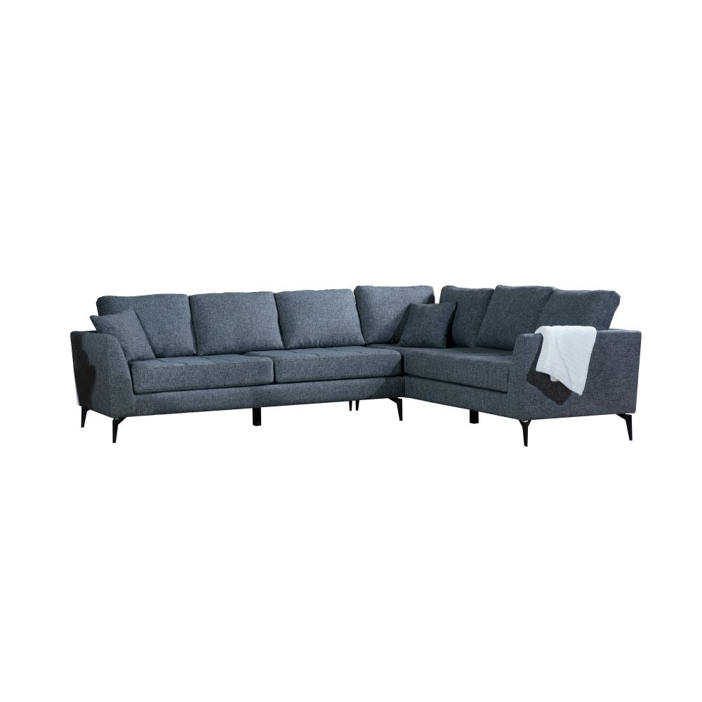Tempo Kutna Sofa Desna (L3+3) Tamno Siva slika 6
