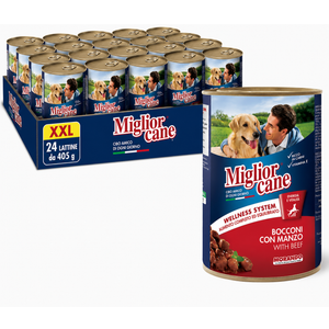 Miglior hrana za pse u limenci, Govedina, 24x405 g, XXL