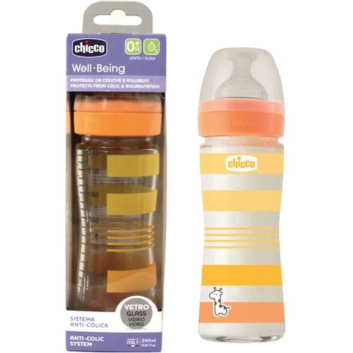 Chicco Staklena flašica Well Being 240ml 0m+ slika 1