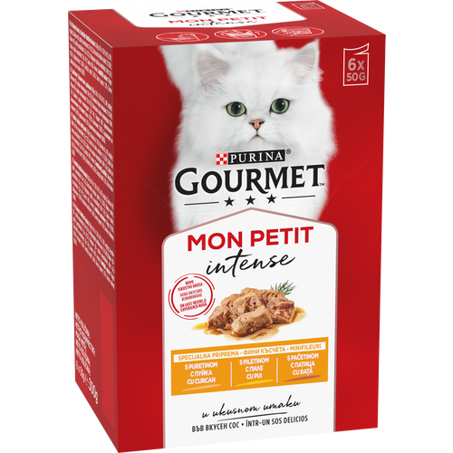 GOURMET Mon Petit Intense, vrećice s puretina, piletinom i pačetinom, 6x50 g slika 1