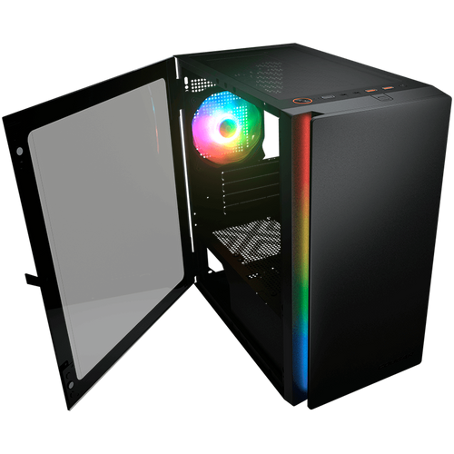 COUGAR | Purity RGB Black | PC Case | Mini Tower / TG Front Panel with ARGB strip / 1 x ARGB Fan / 3mm TG Left Panel slika 3