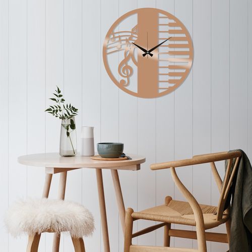 Wallity Ukrasni metalni zidni sat, Metal Wall Clock 29 - Copper slika 1