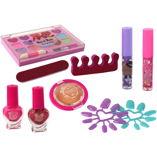 Šminka i set za uljepšavanje noktiju u ružičastom koferu slika 2