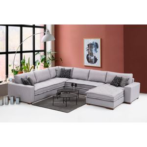 Atelier Del Sofa Kutna garnitura LENA, svjetlo siva, Lena Corner - Light Grey