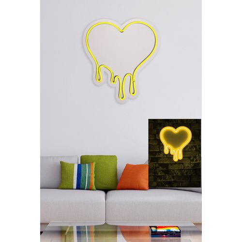 Wallity Ukrasna plastična LED rasvjeta, Melting Heart - Yellow slika 3