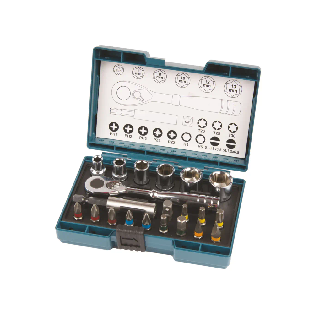 Makita - 21-dijelni set bitova sa račnom B-54081 slika 1