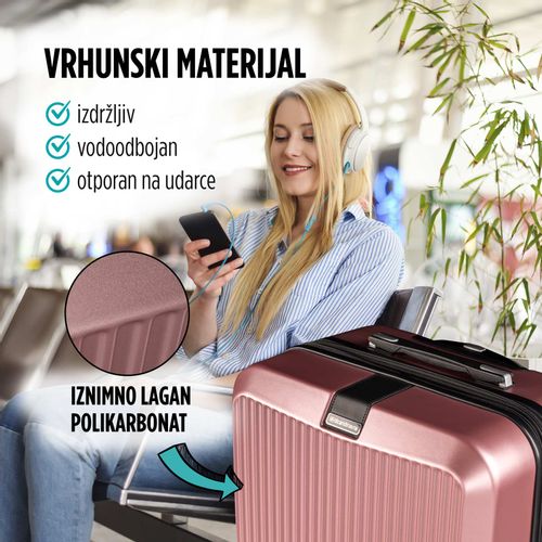 Putni kofer Scandinavia Carbon Series - rosegold, 60l rose 60l slika 7