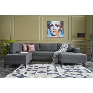 Efsun - Ugao Sofa na Razvlačenje u Antracit Boji