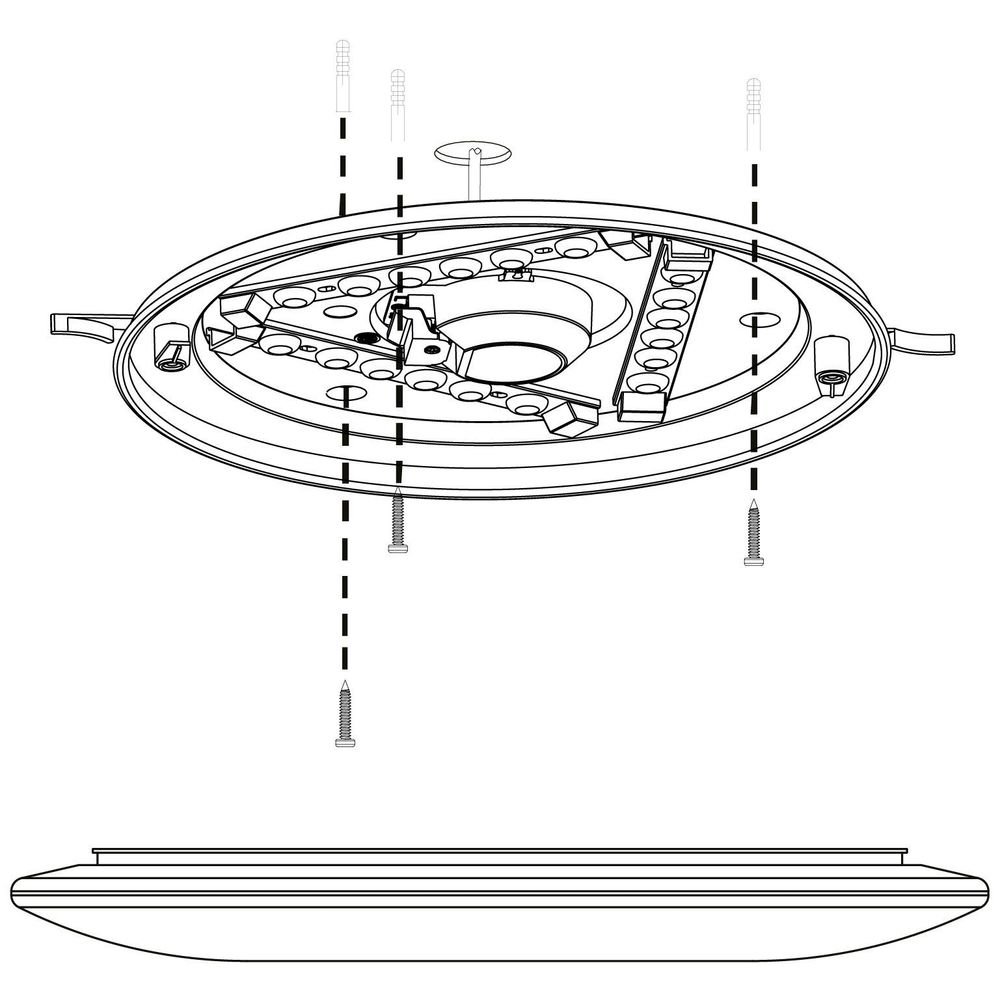 Eglo plafonjera 'NIEVES' LED, 11W, 1350lm, promjer 310mm, bijela/srebrna slika 5