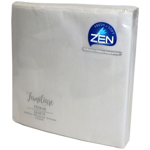 Zen Familiare premium salvete 20/1 bela 2sl 38X38 slika 1