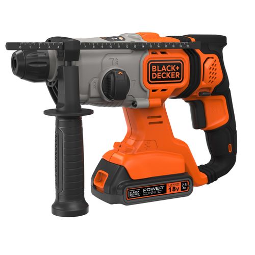 AKU UDARNA BUŠILICA 18V, SDS+2 X 2,5 AH BATERIJA Black & Decker BCD900E2K slika 3