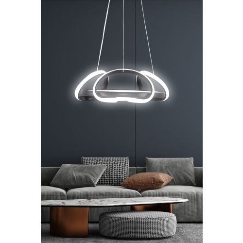 Arcturus Black-White Light Black Chandelier slika 1