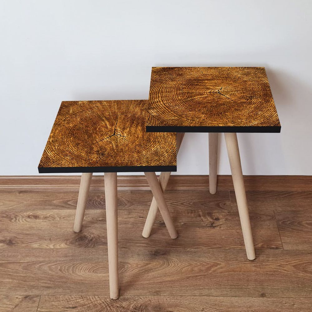 Nesting stolovi 2Shp379 - (2 komada) - boje: smeđa slika 1