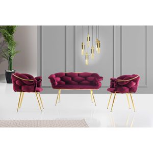 Balon - 2105 PlumGold Sofa Set