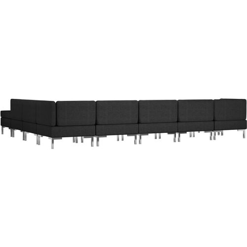 9-dijelni set sofa od tkanine crni slika 12