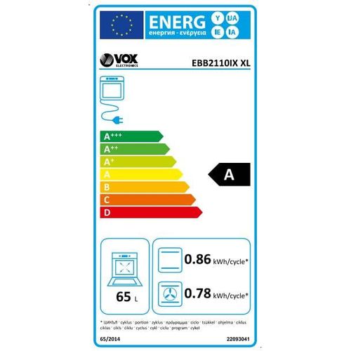 VOX EBB 2110 IXXL ugradbena pećnica slika 5