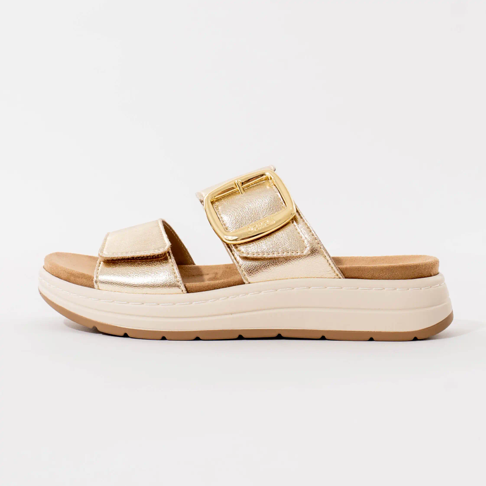 Scholl Ženske papuče Scilla 2 Straps, Zlatne slika 2