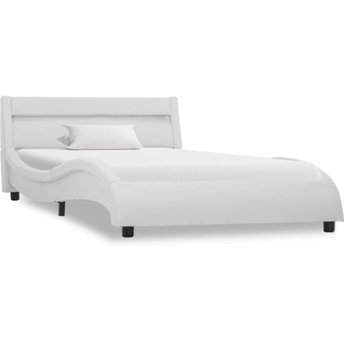 Okvir za krevet od umjetne kože LED bijeli 100 x 200 cm slika 26