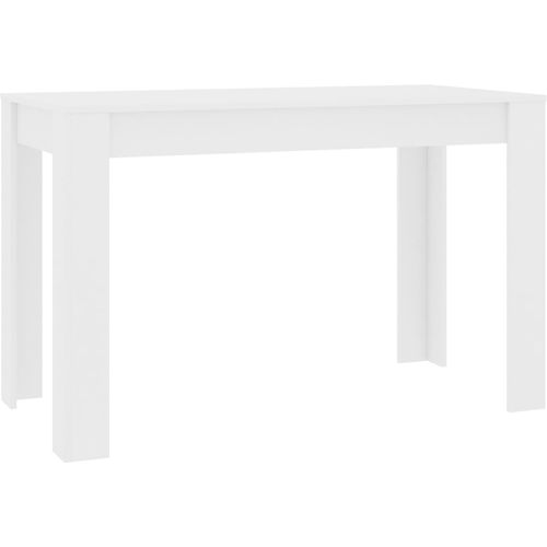 Blagovaonski stol bijeli 120 x 60 x 76 cm od iverice slika 2