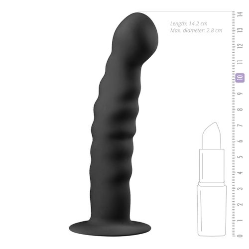 Silikonski Dildo - Crni slika 3