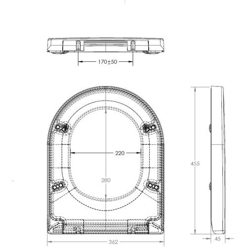 Gepard Sanitary WC daska Taormina C9 Soft Close, Duroplast, BijelaT slika 2