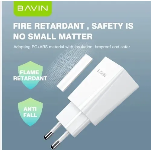 Bavin punjač 2.4A USB-A + kabl Micro bela slika 2