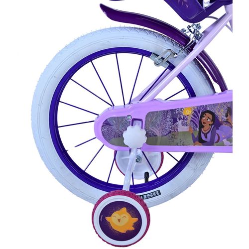 Dječji bicikl Disney Wish 16" s dvije ručne kočnice ljubičasti slika 3