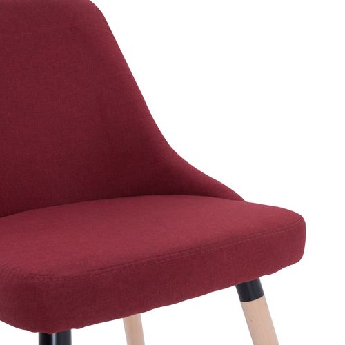 Blagovaonske stolice od tkanine 6 kom crvena boja vina slika 30