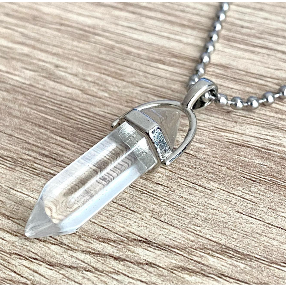 Poludrago kamenje Ogrlica Hexagonal - Gorski kristal slika 1