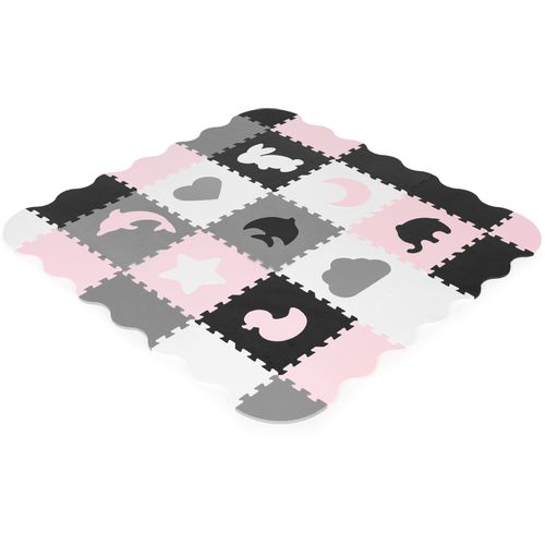Ecotoys edukativna puzzle podloga za igru crno-bijelo-roza 25kom. slika 2