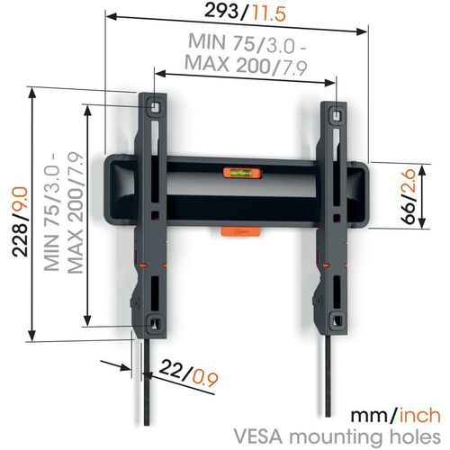 Vogels TVM3203, zidni nosač za ekrane od 19"-50", fiksni, do 30kg slika 2