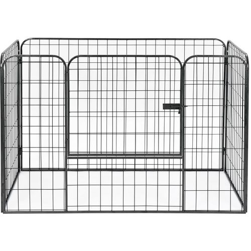 Izdržljiva ograda za pse crna 120 x 80 x 70 cm čelična slika 23