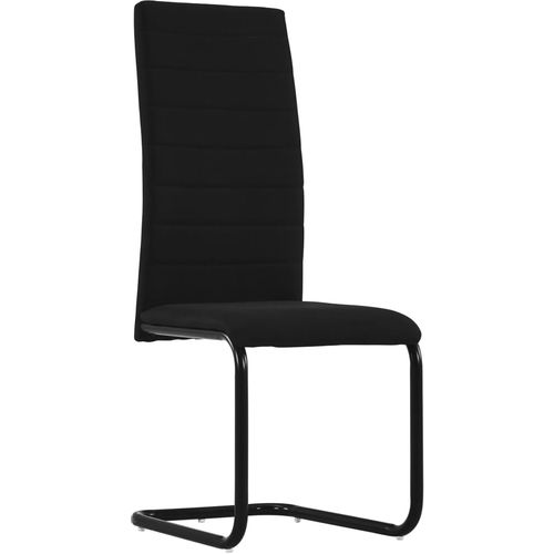 Konzolne blagovaonske stolice od tkanine 6 kom crne slika 24