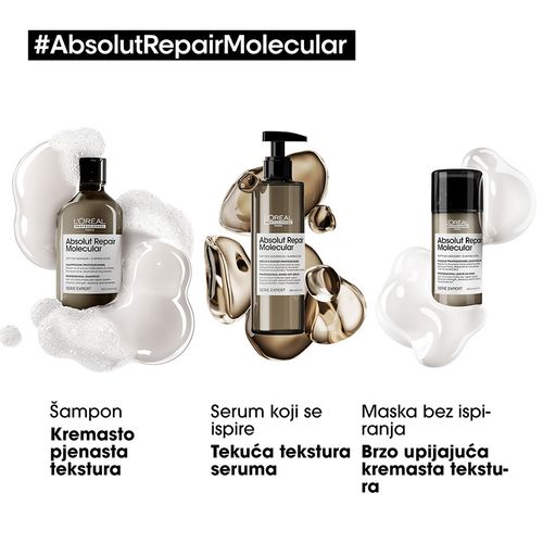 L'Oréal Professionnel Paris Serie Expert Absolut Repair Molecular Leave in Maska 100ml slika 8