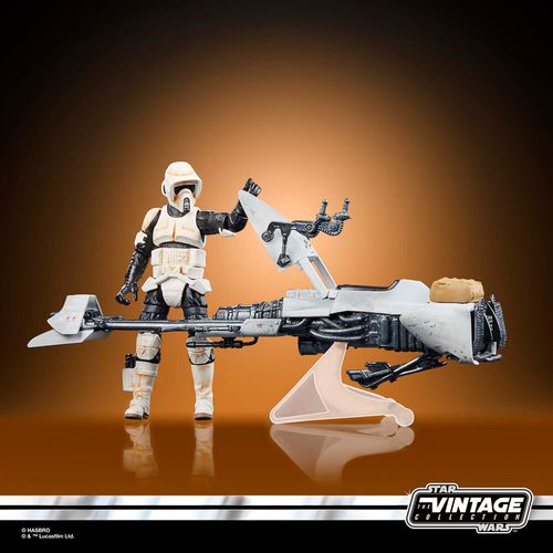 Star Wars the Mandalorian Speeder Bike Scout Trooper & Grogu figure 9cm slika 14