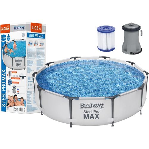 Bestway Max bazen sa čeličnim ramom i pumpom za dvorište 305x76cm 56408 slika 1