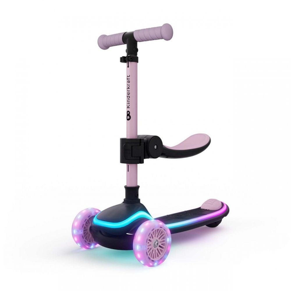 Kinderkraft Romobil sa LED svjetlećim točkovima Raket Up, Pink slika 2