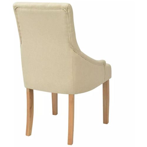 Blagovaonske stolice od tkanine 4 kom krem slika 3