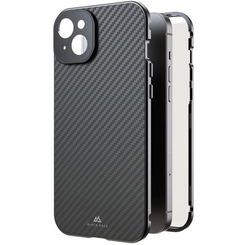 Maska &amp;quot,360° Glass&amp;quot, za Apple iPhone 15 Plus, Real Carbon Black Rock 360° Glass etui Apple iPhone 15 Plus karbon crna boja slika 1