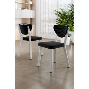 Set Stolica (6 Komada) Arfe - Boje: Crna, Bijela, Crno-Bijela