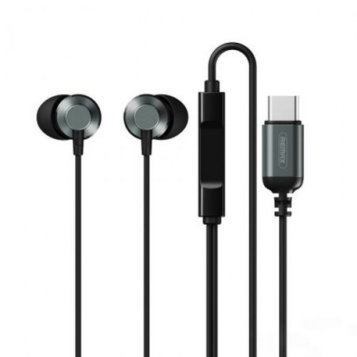Slušalice bubice žičane TIP C crne, REMAX slika 1