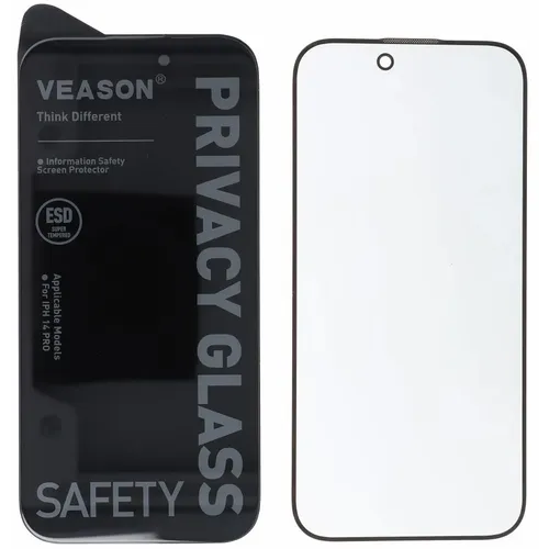 Kaljeno staklo 6D Pro Veason Privacy Glass – za iPhone 14 Pro Max crno slika 3