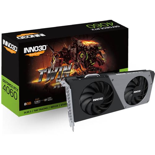 INNO3D GEFORCE RTX 4060 TWIN X2 (2460MHz/ 17Gbps) / 8GB GDDR6 / 128-bit/ DP+DP+DP+HDMI / VA51N / AD1074730 slika 1