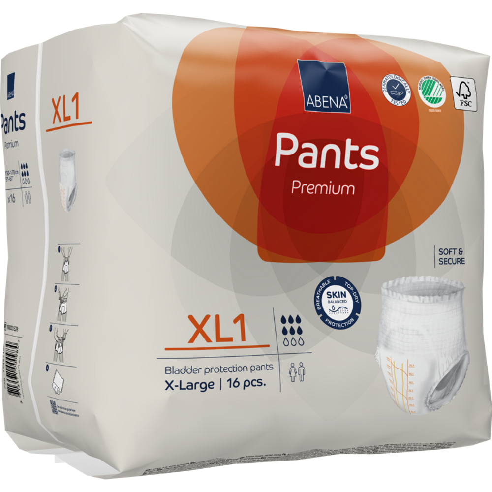 Abena Pants Premium pelene-gaćice za inkontinenciju XL1  16kom  130-170 cm slika 5