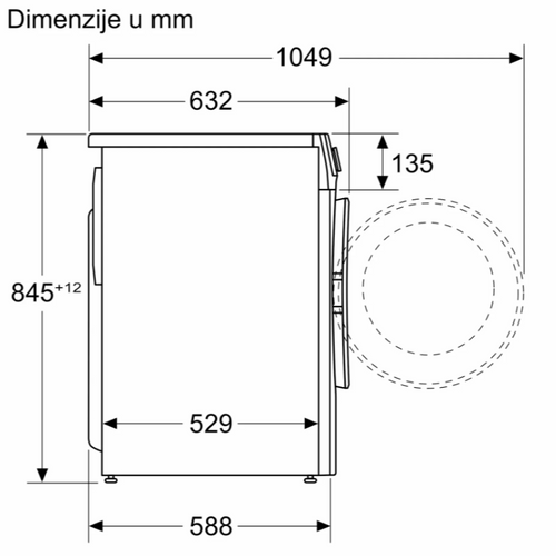 Bosch WGG142Z0BY Serija 6, Veš mašina, 9 kg, 1200 rpm, EcoSilence Drive, Dubina 58.8 cm slika 7