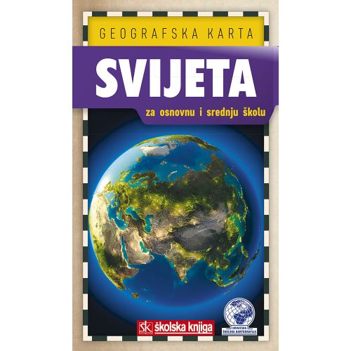 Geografska karta svijeta za OŠ i SS slika 1