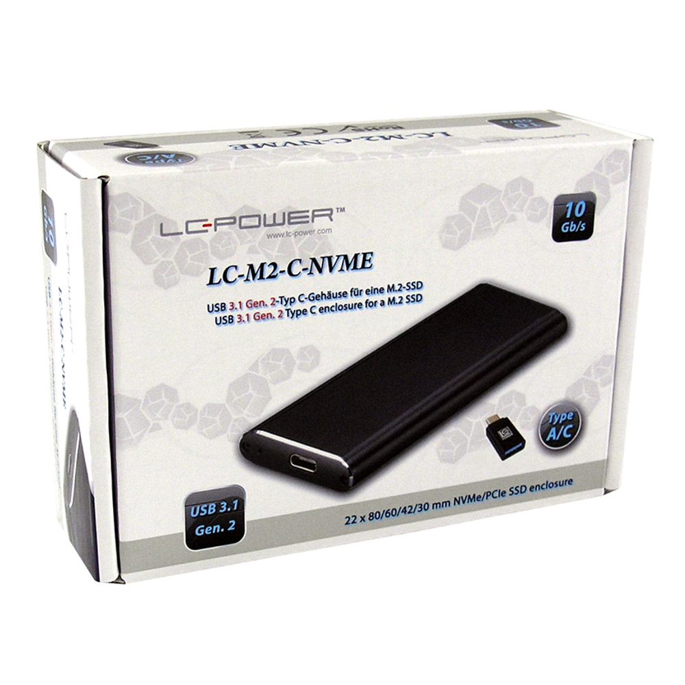 LC-Power LC-M2-C-NVMEUSB 3.1 Gen. 2 Type C M.2SSD Enclosure slika 2