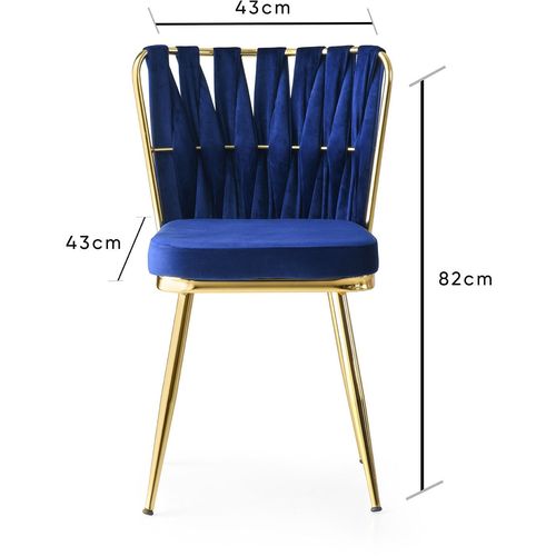 Kuşaklı - 209 V4 Gold
Navy Blue Chair Set (4 Pieces) slika 7