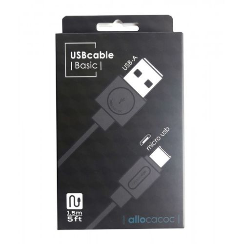 ALLOCACOC Flat USB kabl microUSB, duž.1,5m, sivi 10452GY/USBMBC slika 2